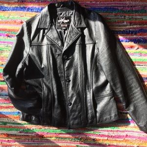 Wilsons maxima black leather jacket